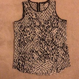 Zebra print sleeveless blouse top